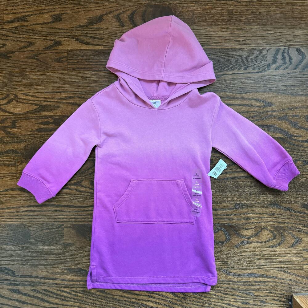 NWT Baby Gap Purple Ombre Hoodie Dress | 3T